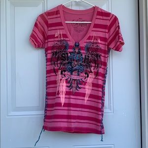 Affliction synful rhinestoned shirt